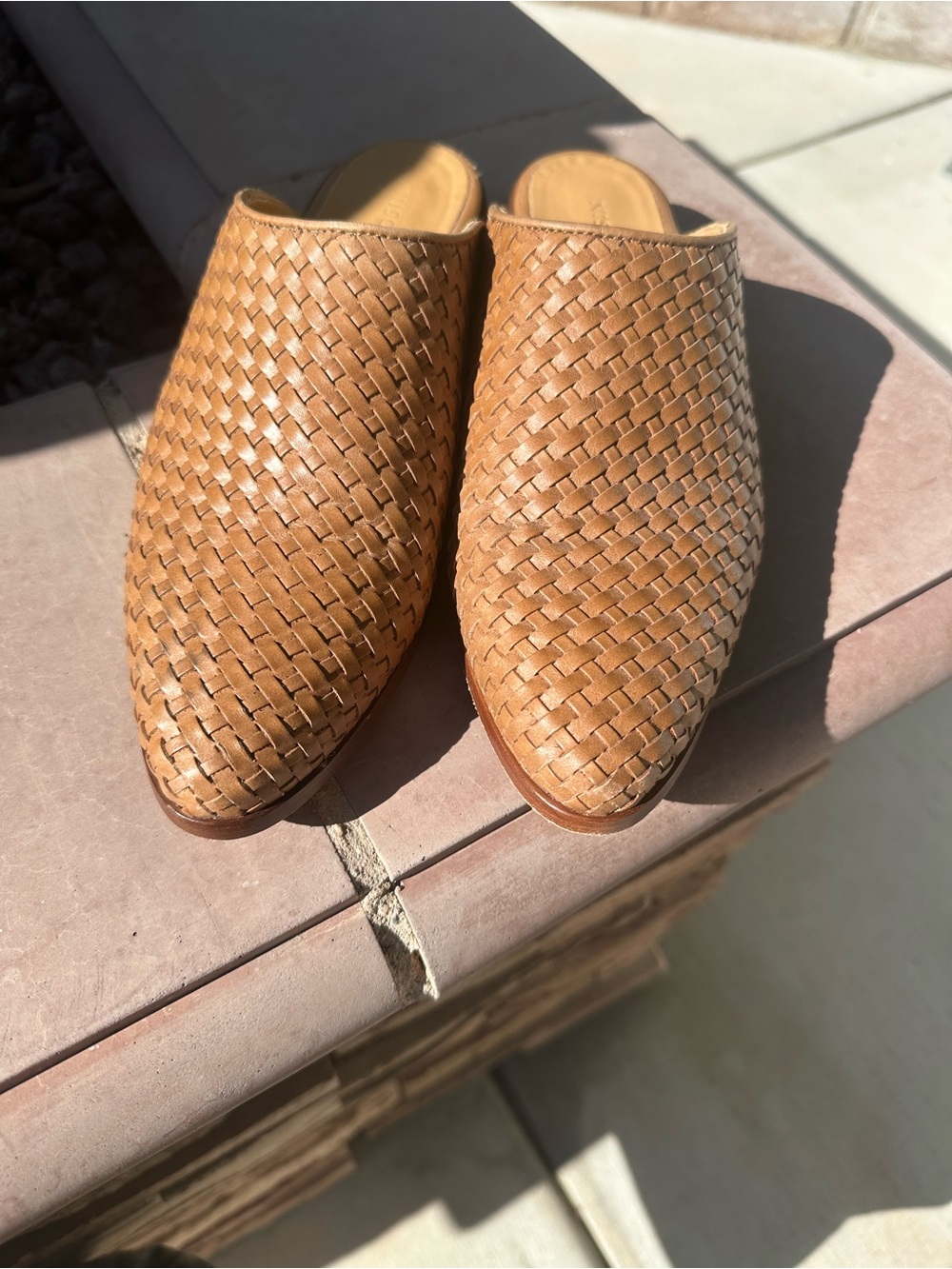 Nisolo Woven Slip-On Mules in Tan - Picture 5 of 6